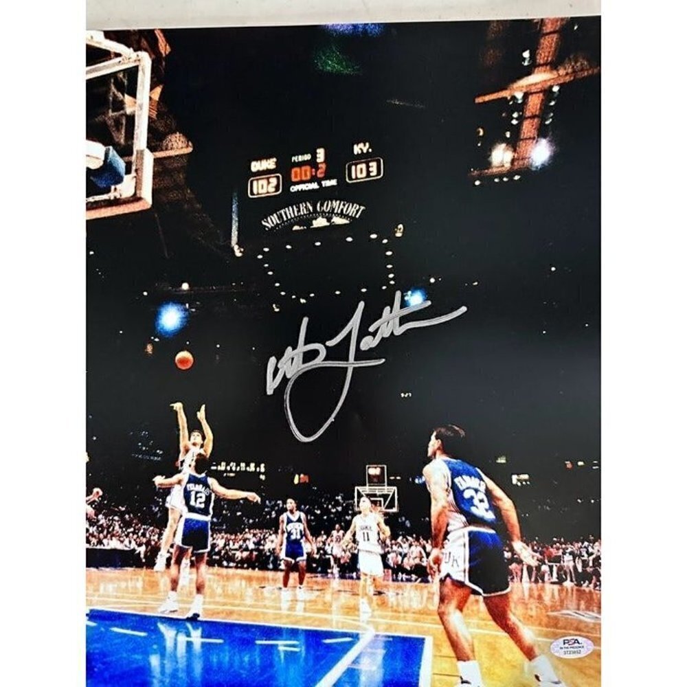 Christian Laettner signed autographed Duke Blue Devils The Shot 16x20 Photo PSA - Picture 2 of 3